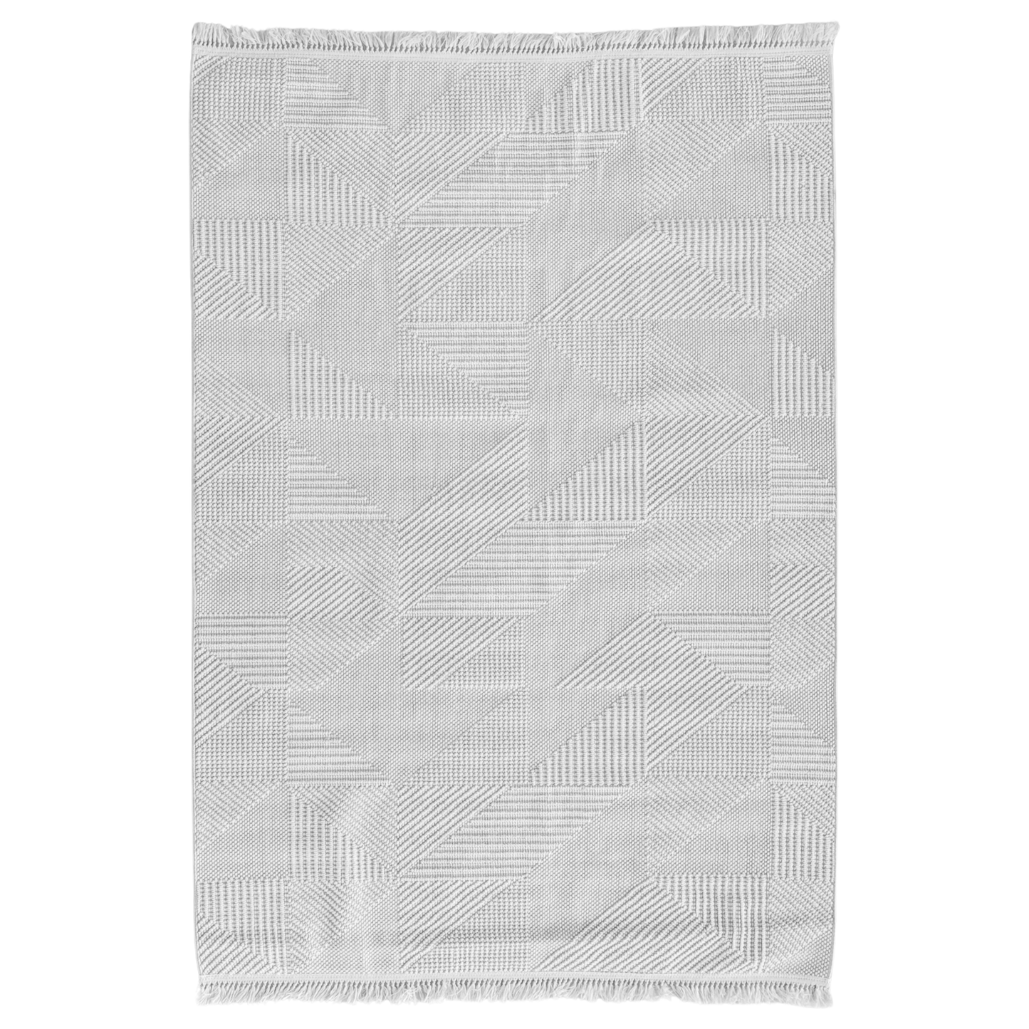 Delhi Geometric White Rug